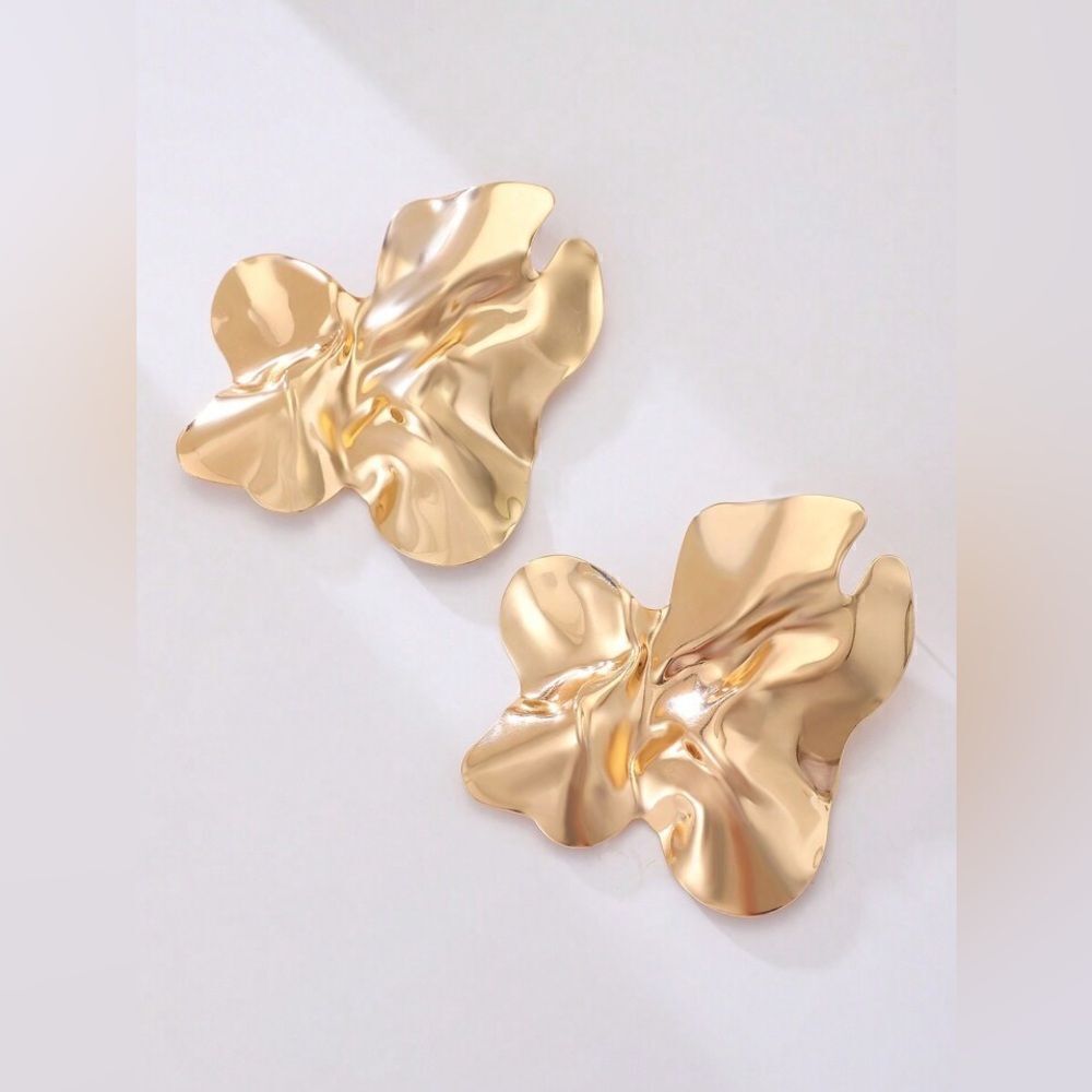 Gold geo earrings #1264